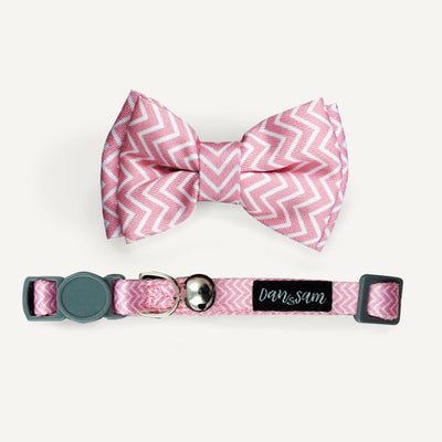 Dan & Sam - Cat Collar & Bowtie - Candy Floss
