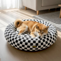 Pawz Circular Plush Dog Cosy Bed Calming Pet Plush Bed-2065254670296813575